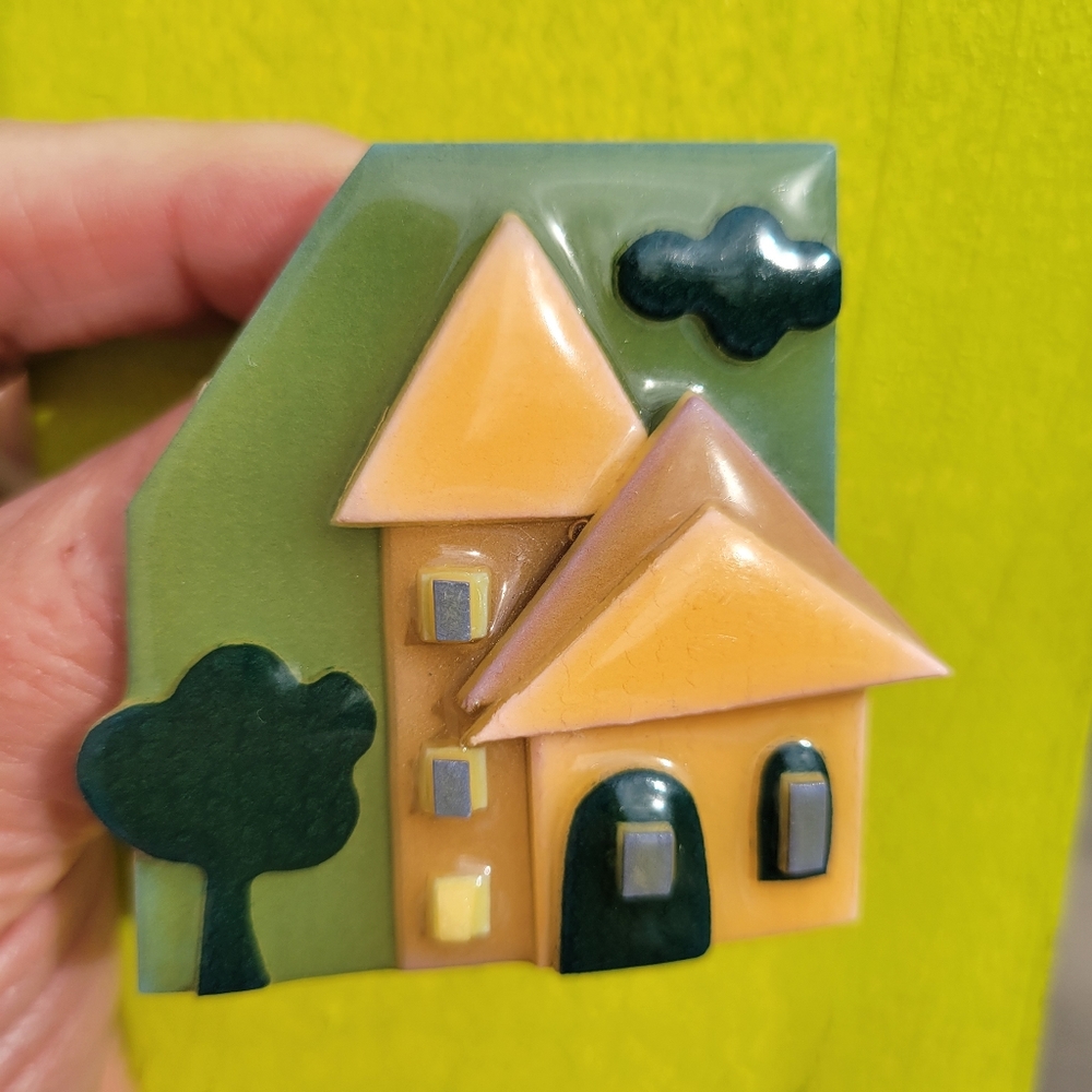 Lucinda Pins Unique Artisan Brooches ~ Handcrafted ~ Eclectic ~ House Pin - Picture 12 of 16